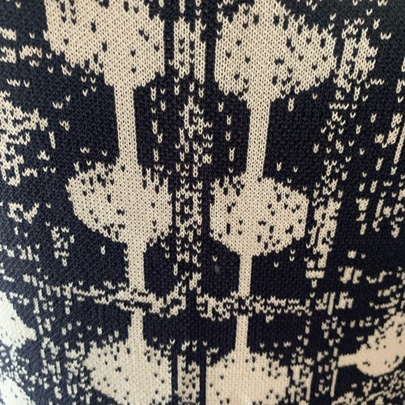 Jersey type midi dress with navy pattern - Picture 4 of 9